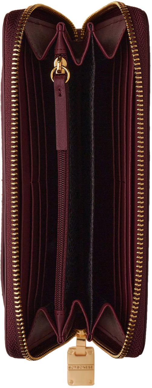 Borbonese LARGE ZIP-AROUND WALLET Rood