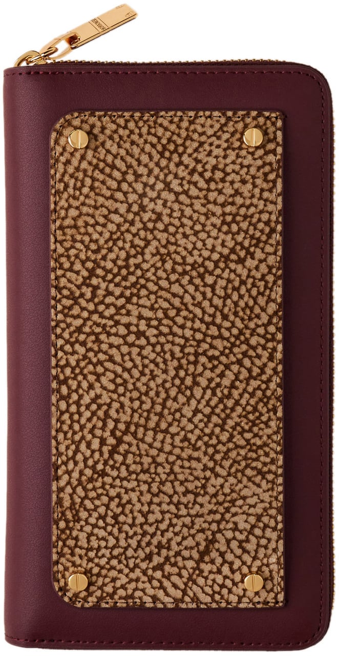 Borbonese LARGE ZIP-AROUND WALLET Rood