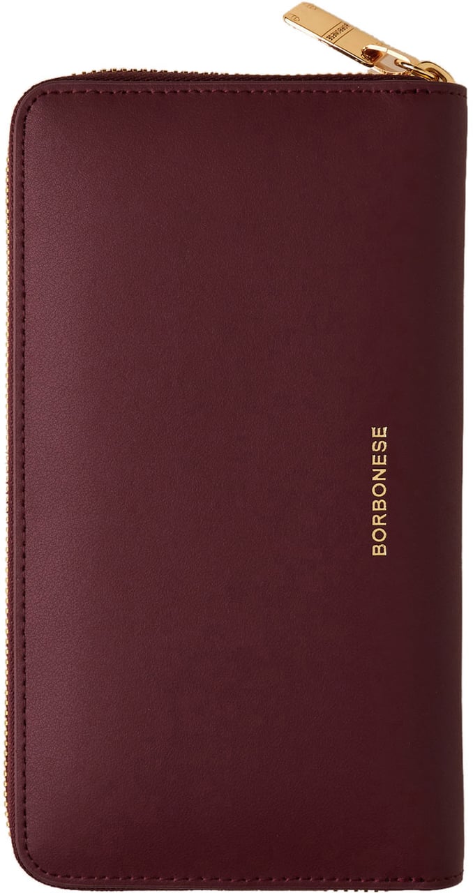 Borbonese LARGE ZIP-AROUND WALLET Rood