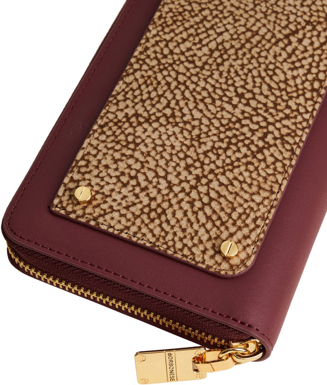 Borbonese LARGE ZIP-AROUND WALLET Rood