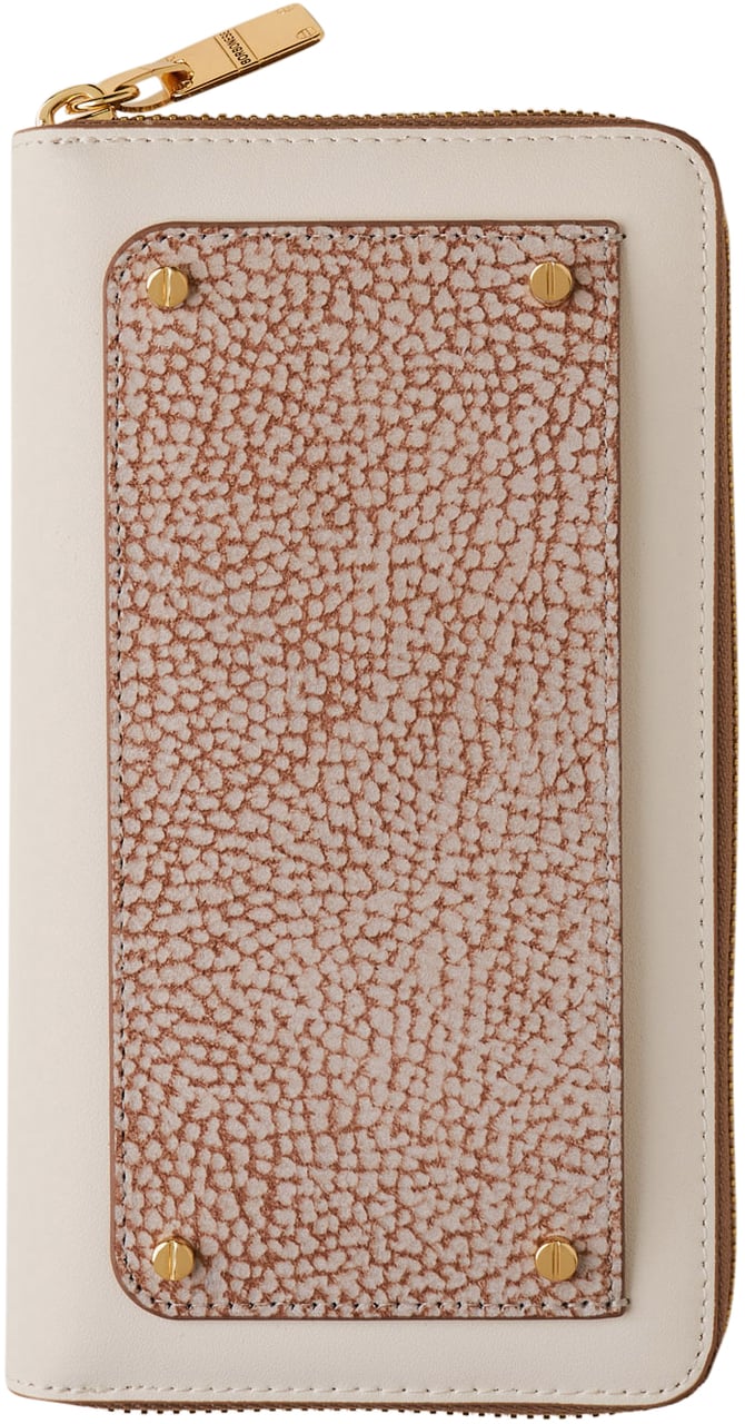 Borbonese LARGE ZIP-AROUND WALLET Wit
