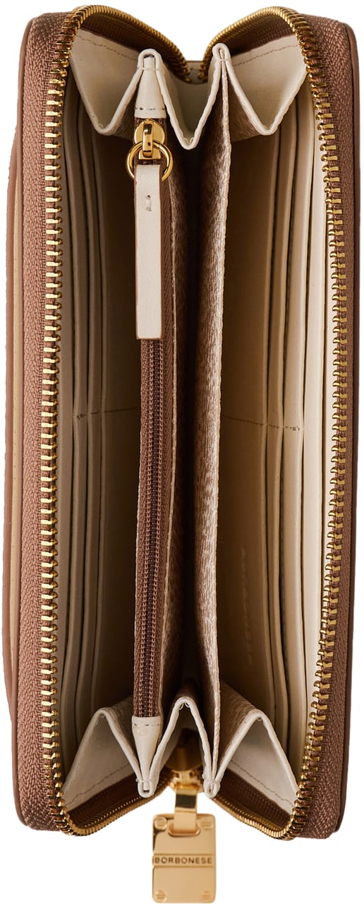 Borbonese LARGE ZIP-AROUND WALLET Wit