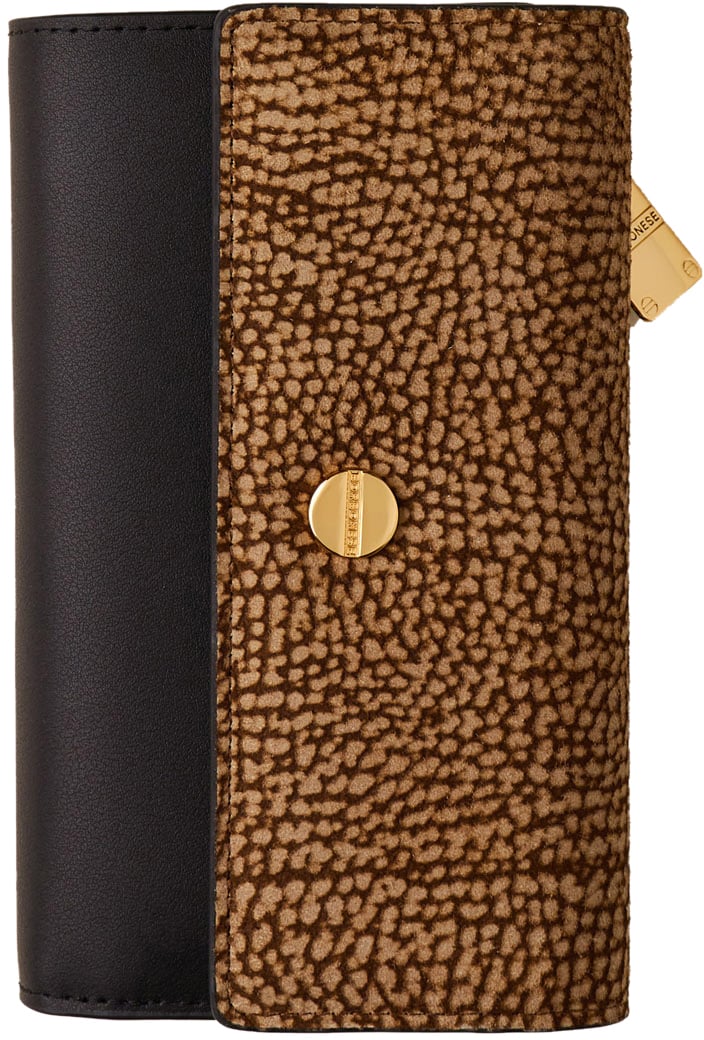 Borbonese MEDIUM WALLET WITH FLAP Zwart