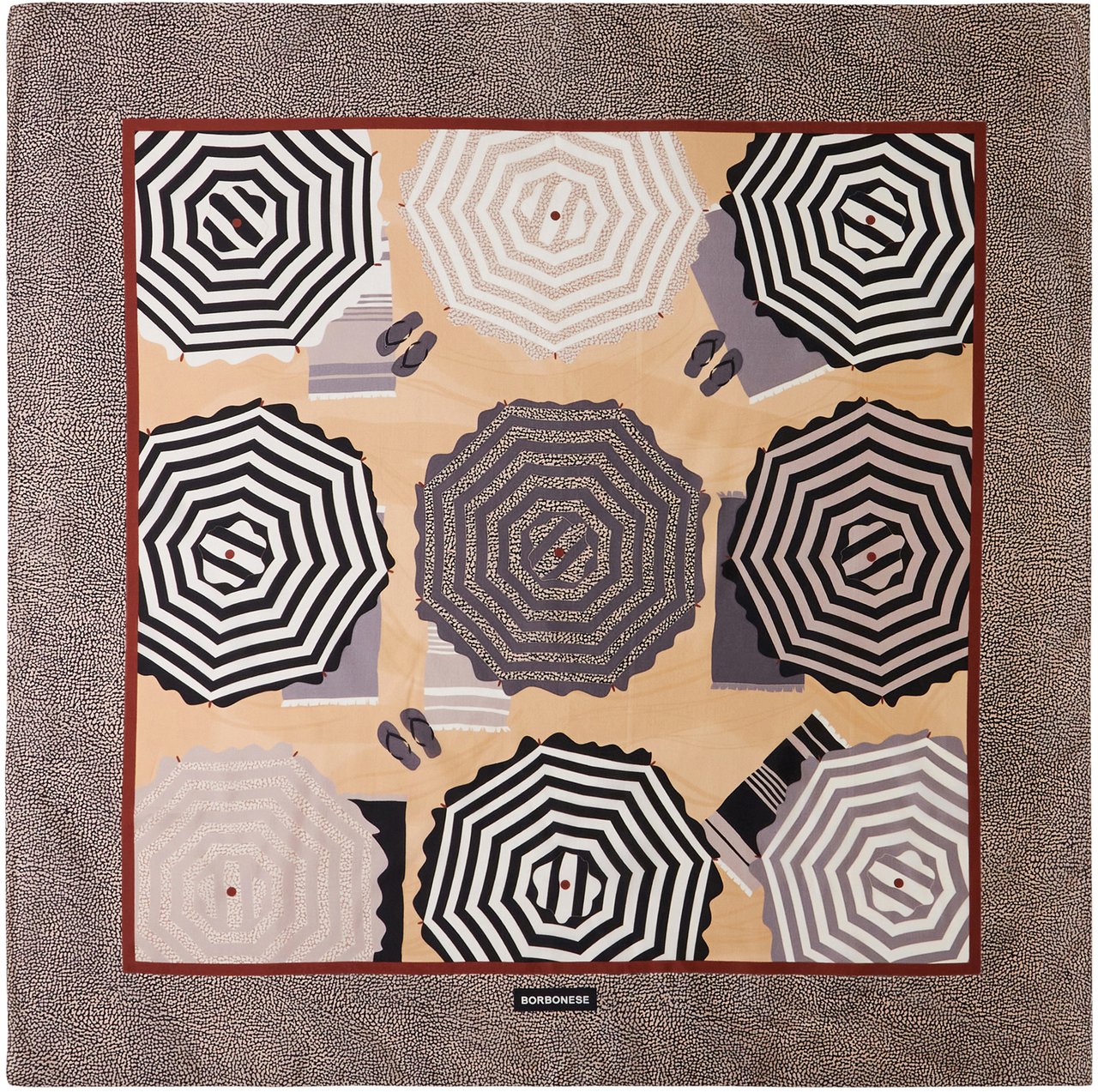 Borbonese SCARF 90X90 Bruin