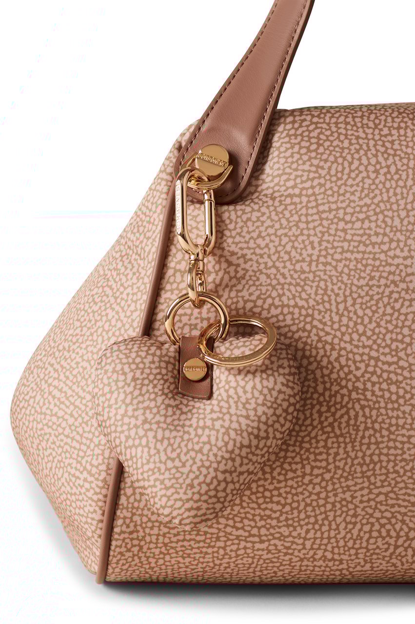 Borbonese HEART KEYCHAIN Beige