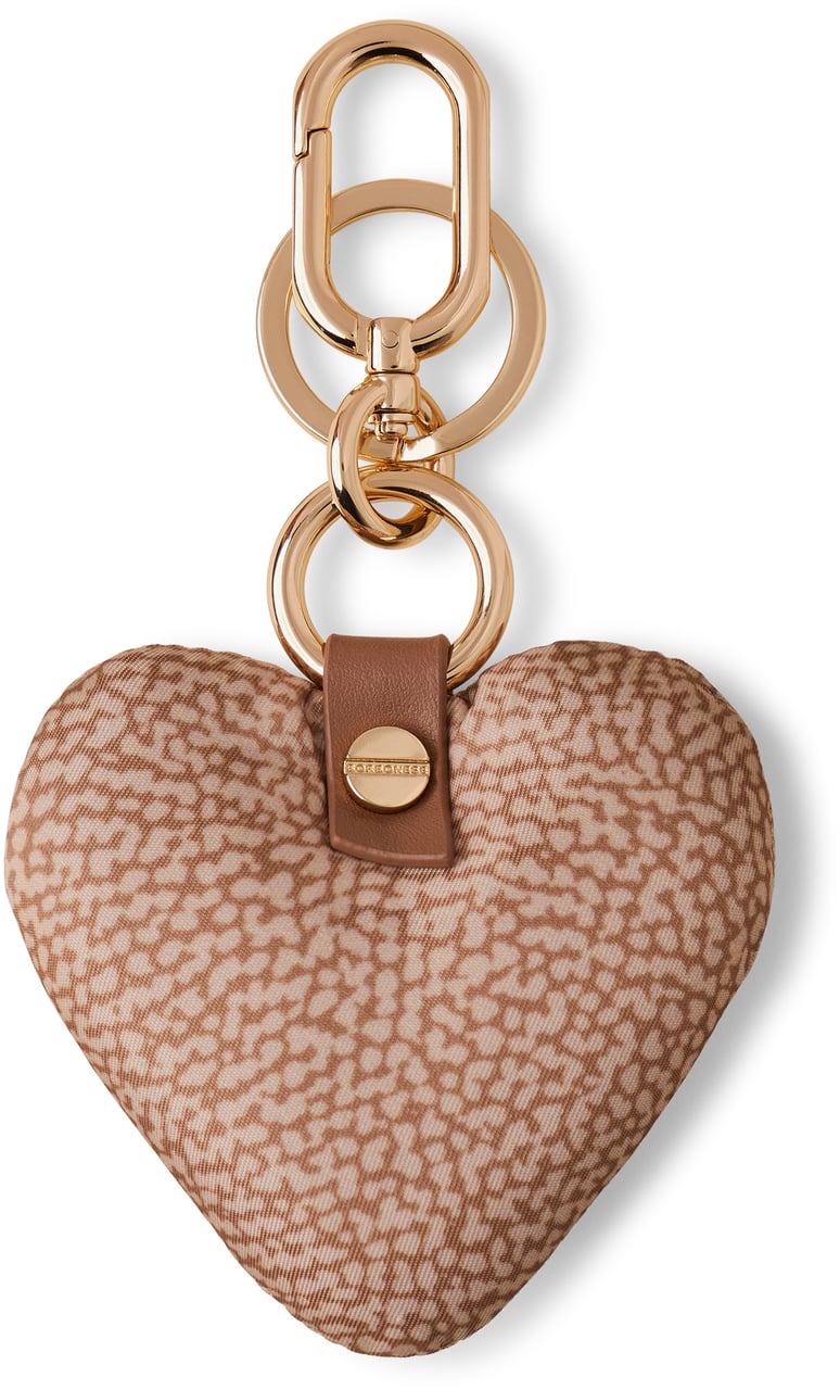 Borbonese HEART KEYCHAIN Beige