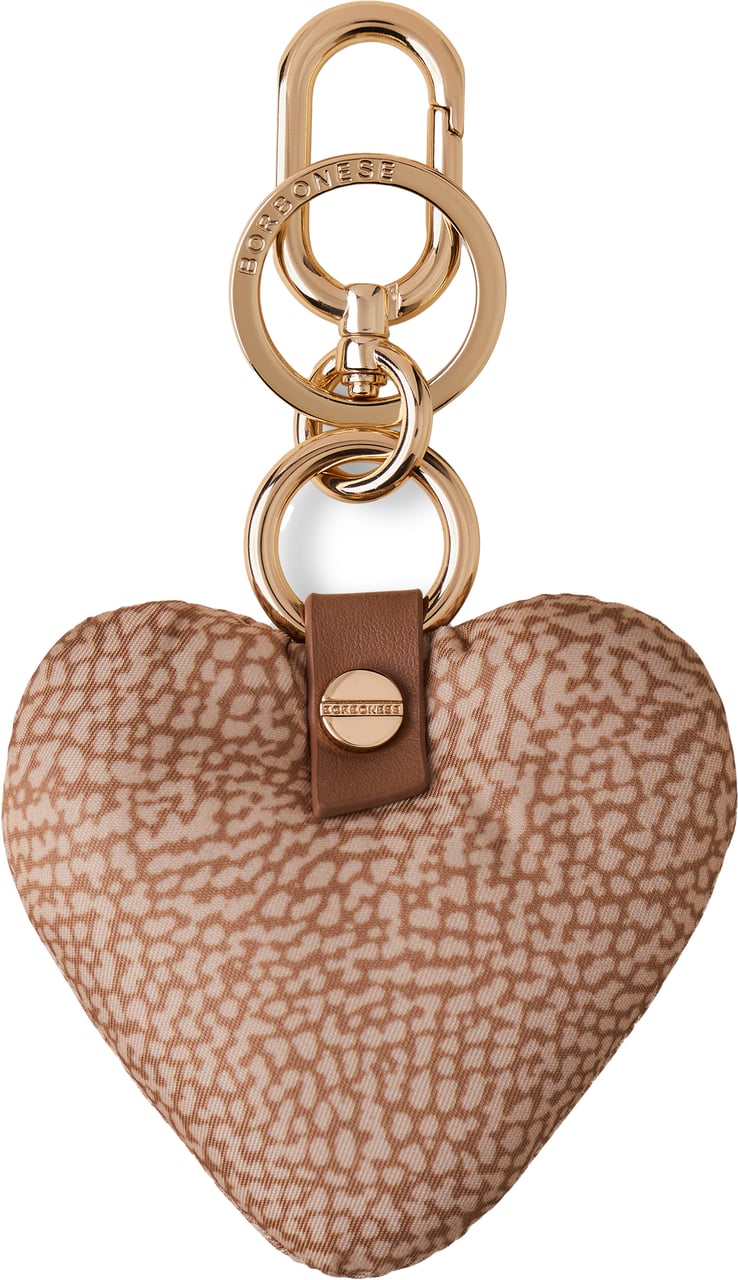 Borbonese HEART KEYCHAIN Beige