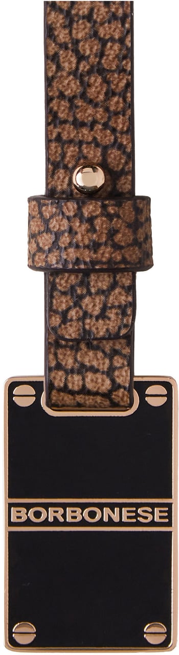 Borbonese Key Ring Plate “Borbonese" Bruin