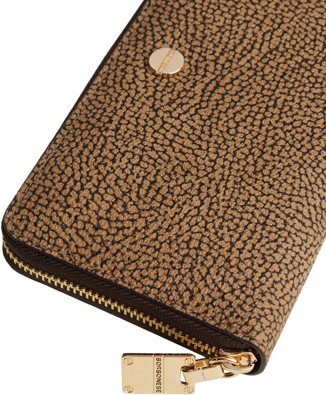 Borbonese LARGE ZIP-AROUND WALLET Bruin