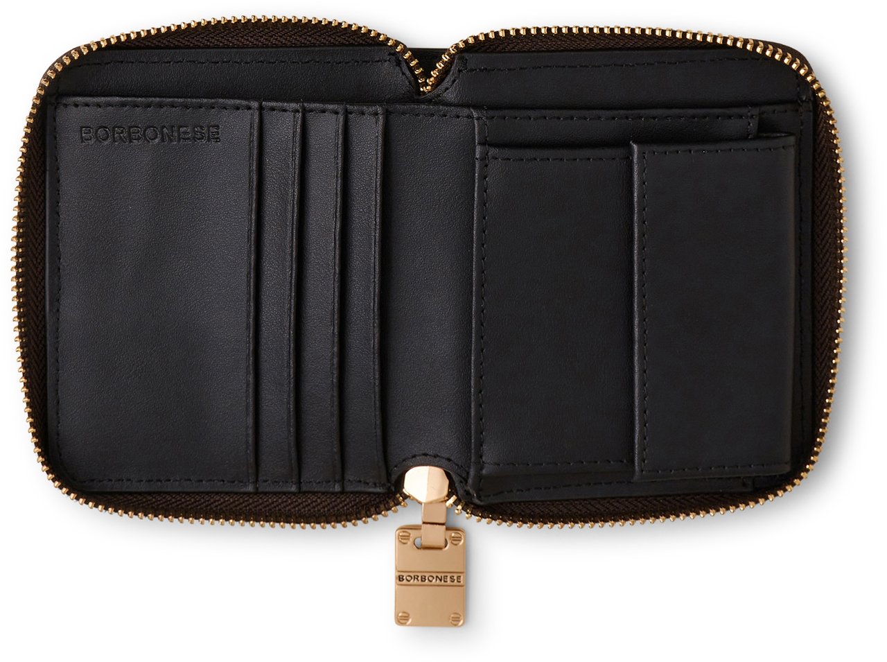 Borbonese SMALL ZIP-AROUND WALLET Bruin