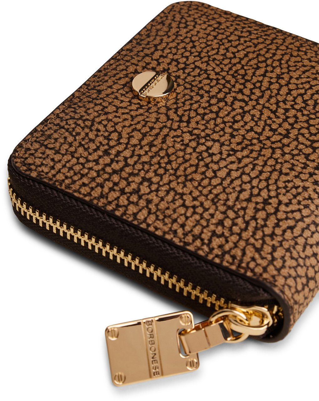 Borbonese SMALL ZIP-AROUND WALLET Bruin