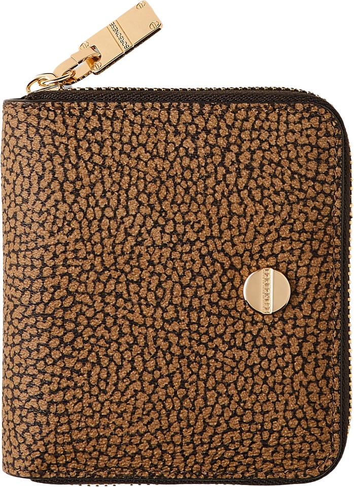 Borbonese SMALL ZIP-AROUND WALLET Bruin