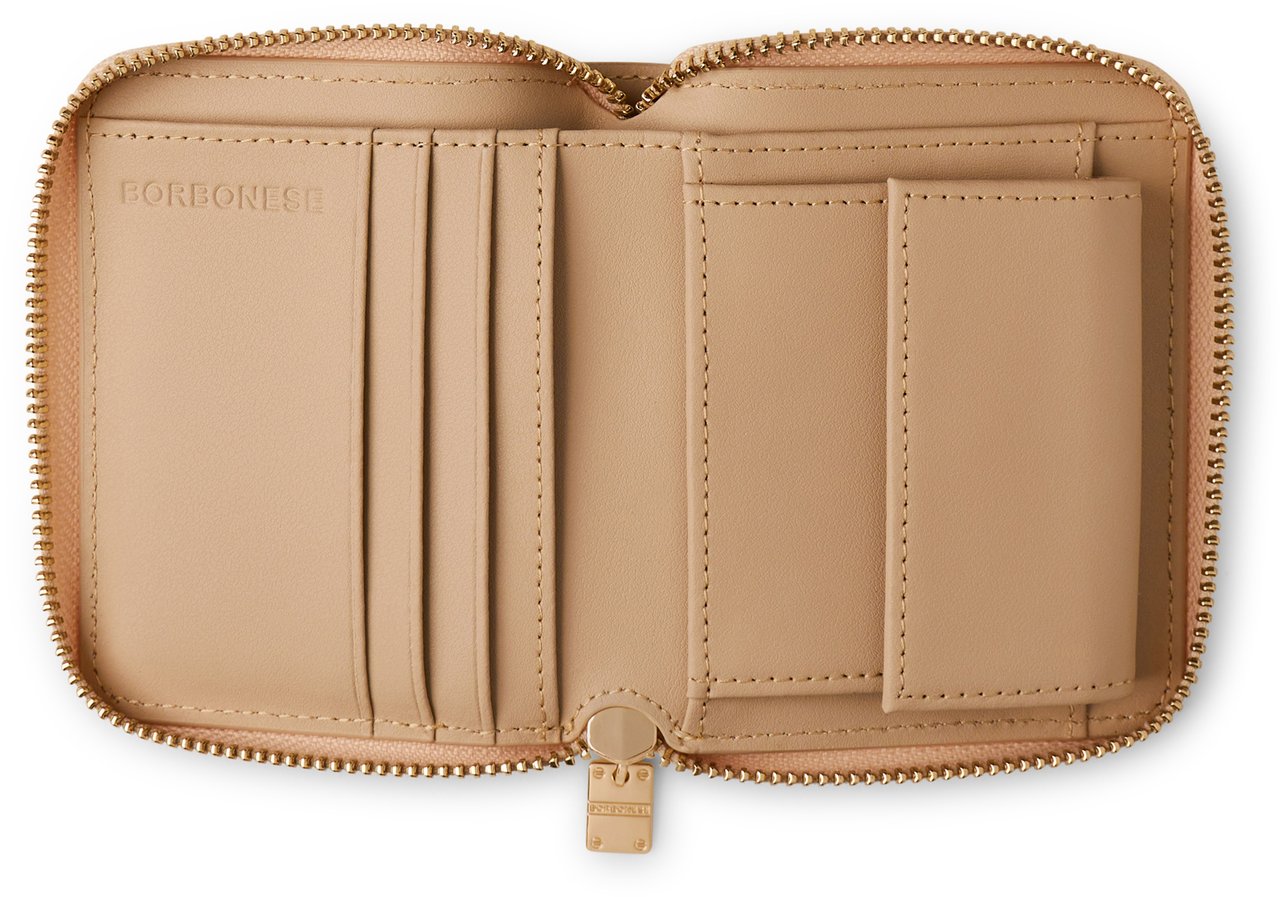 Borbonese LETTERING WALLET MEDIUM Beige