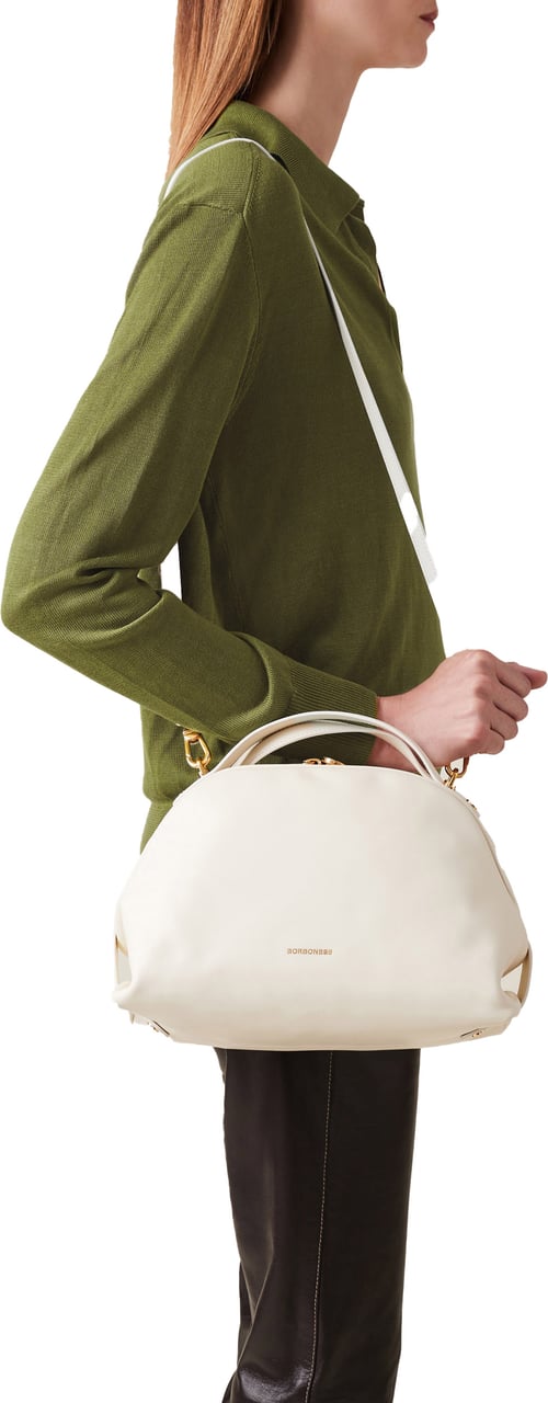 Borbonese SMALL BAULETTO BAG Wit
