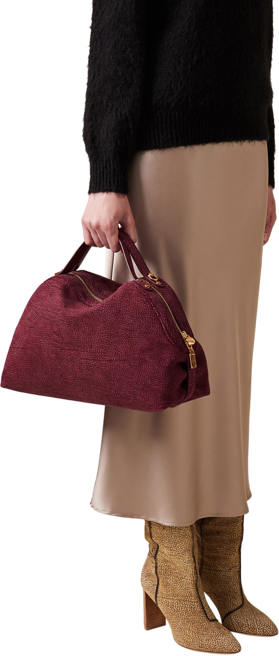Borbonese MEDIUM DUFFLE BAG Rood