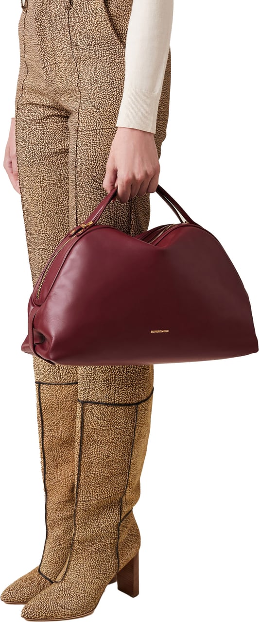 Borbonese MEDIUM BAULETTO BAG Rood