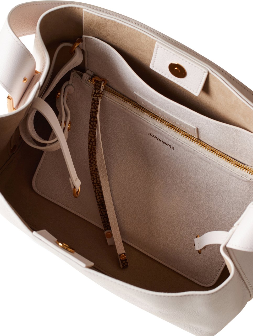 Borbonese NUEVE BUCKET MEDIUM Wit