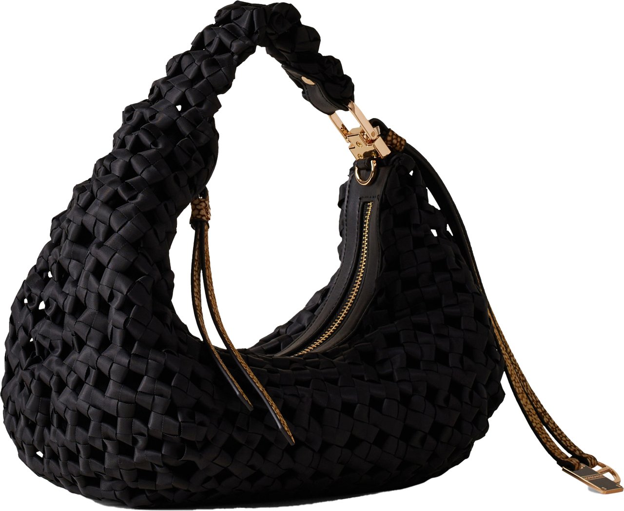 Borbonese LA NIDO HOBO MINI Zwart