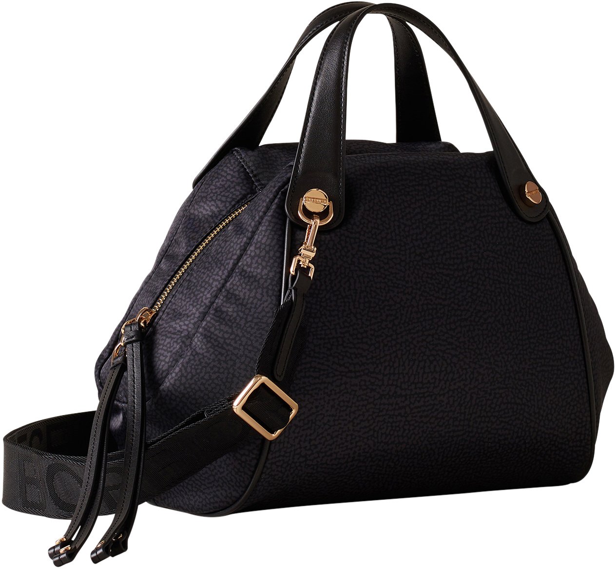 Borbonese MARIE MEDIUM DUFFLE BAG Zwart