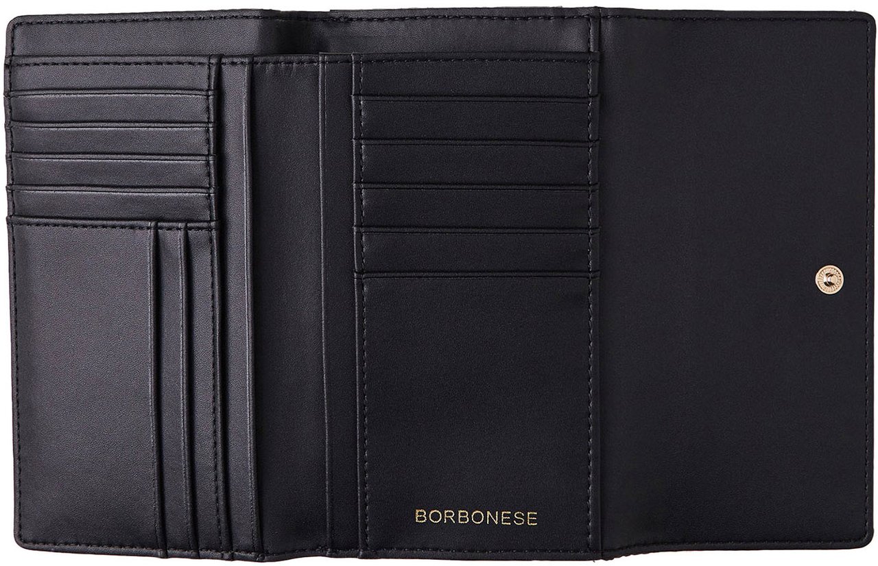 Borbonese MEDIUM WALLET Zwart