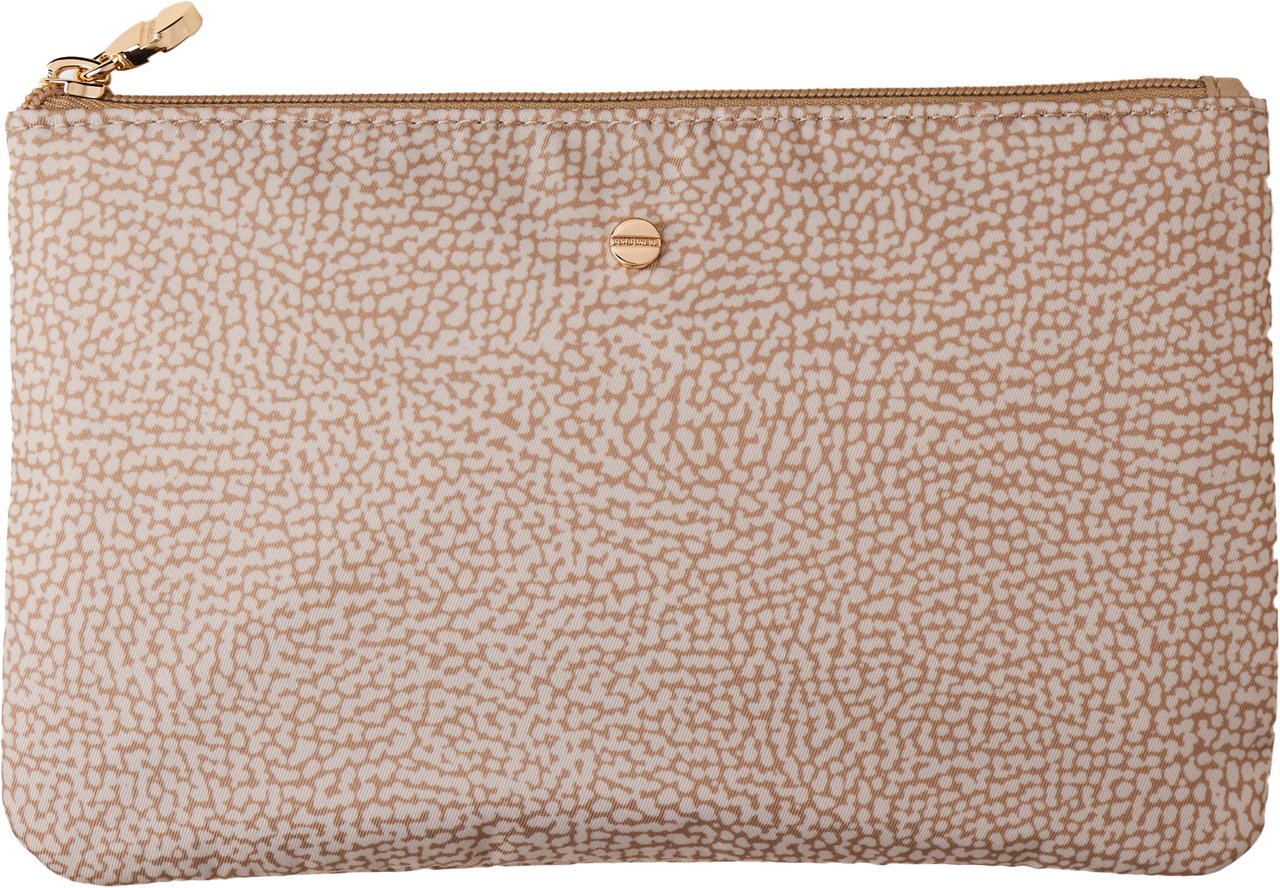 Borbonese CLASSIC DOCUMENT HOLDER POUCH Beige