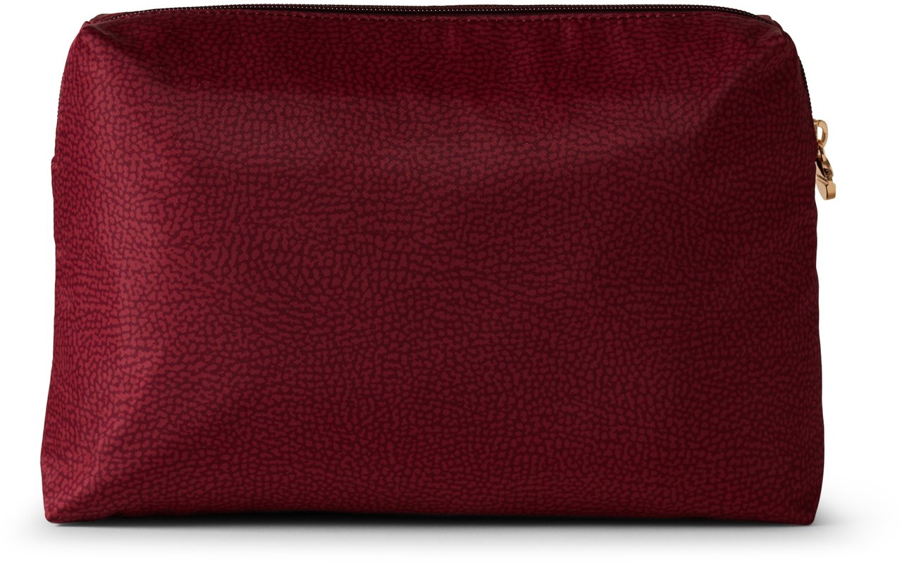 Borbonese MEDIUM BEAUTY CASE Rood