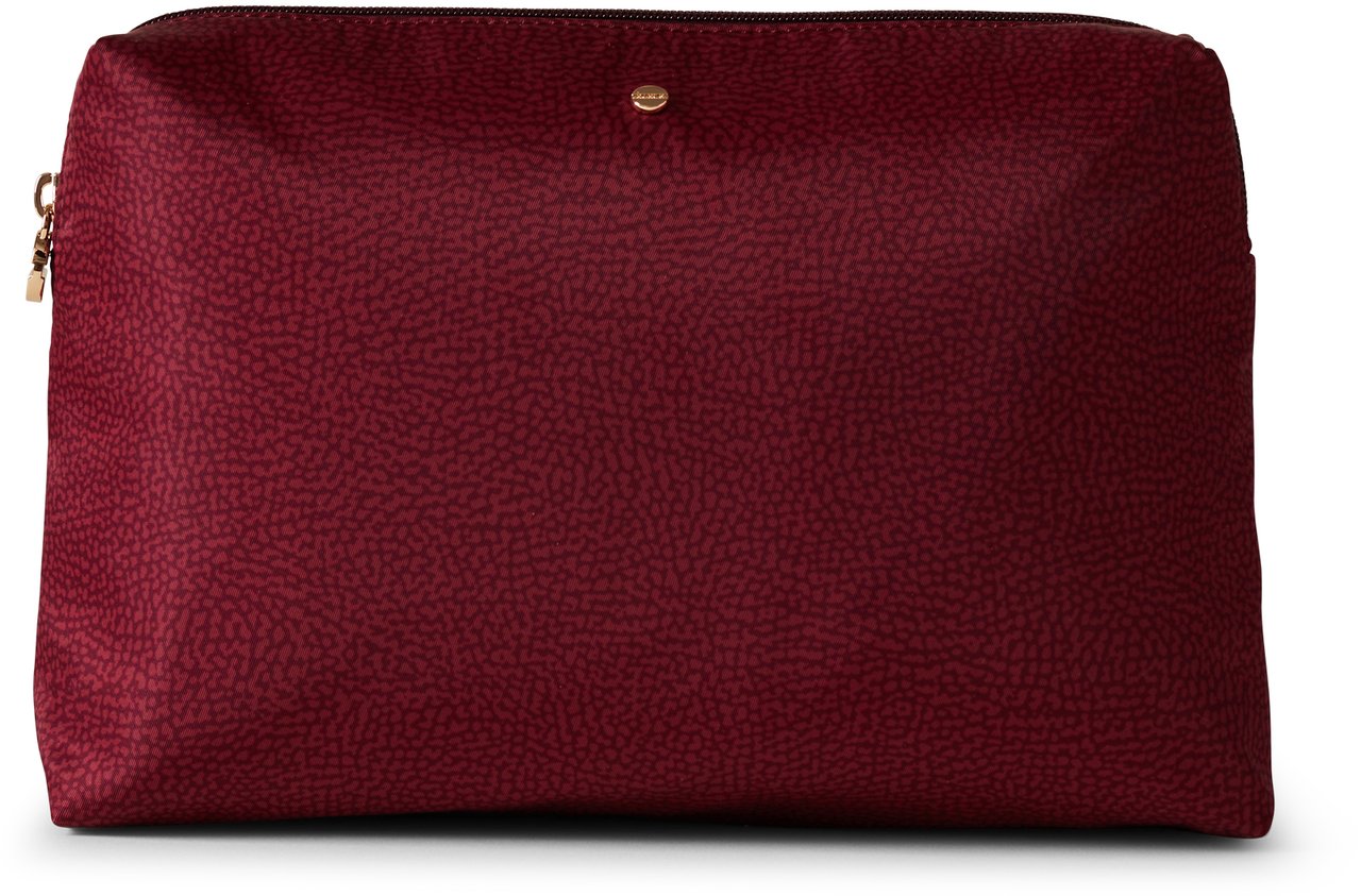 Borbonese MEDIUM BEAUTY CASE Rood