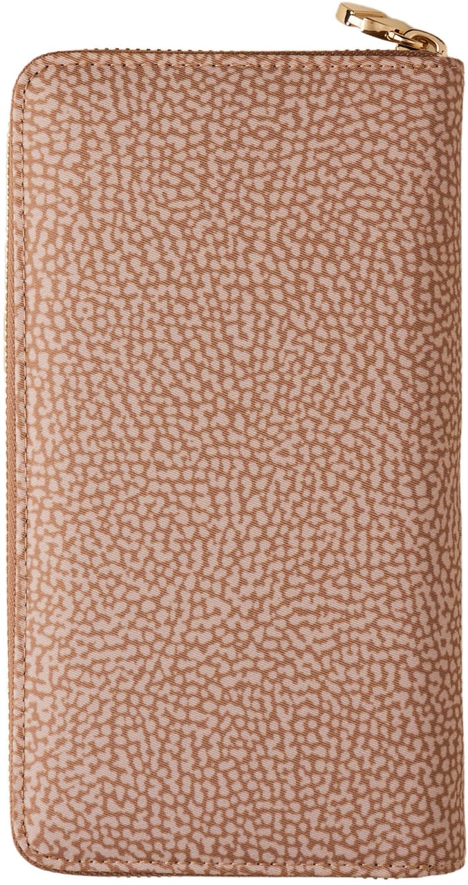 Borbonese LARGE ZIP-AROUND WALLET Beige