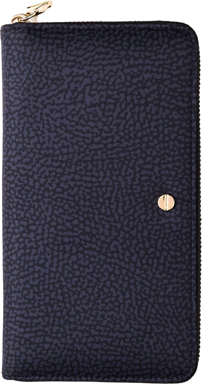 Borbonese LARGE ZIP-AROUND WALLET Zwart
