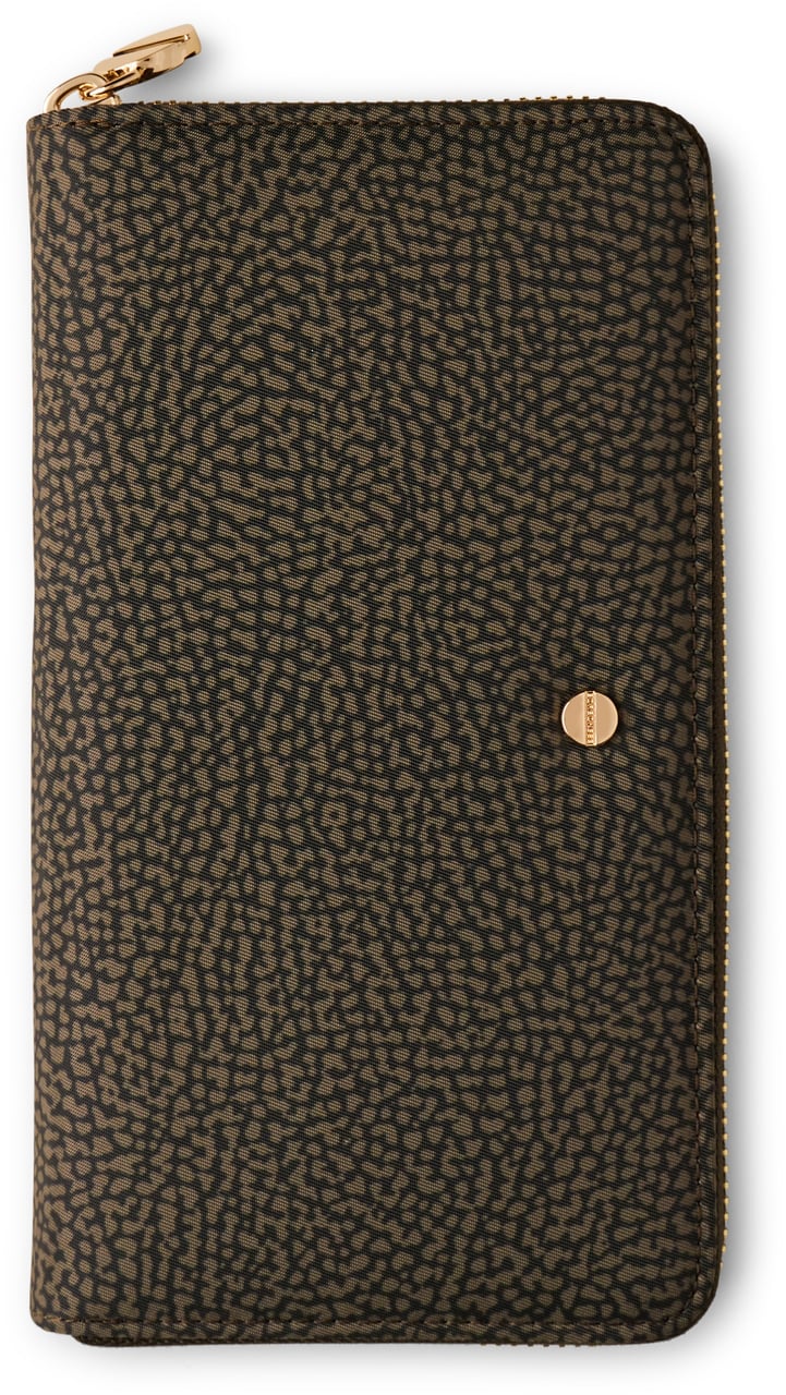 Borbonese LARGE ZIP-AROUND WALLET Groen