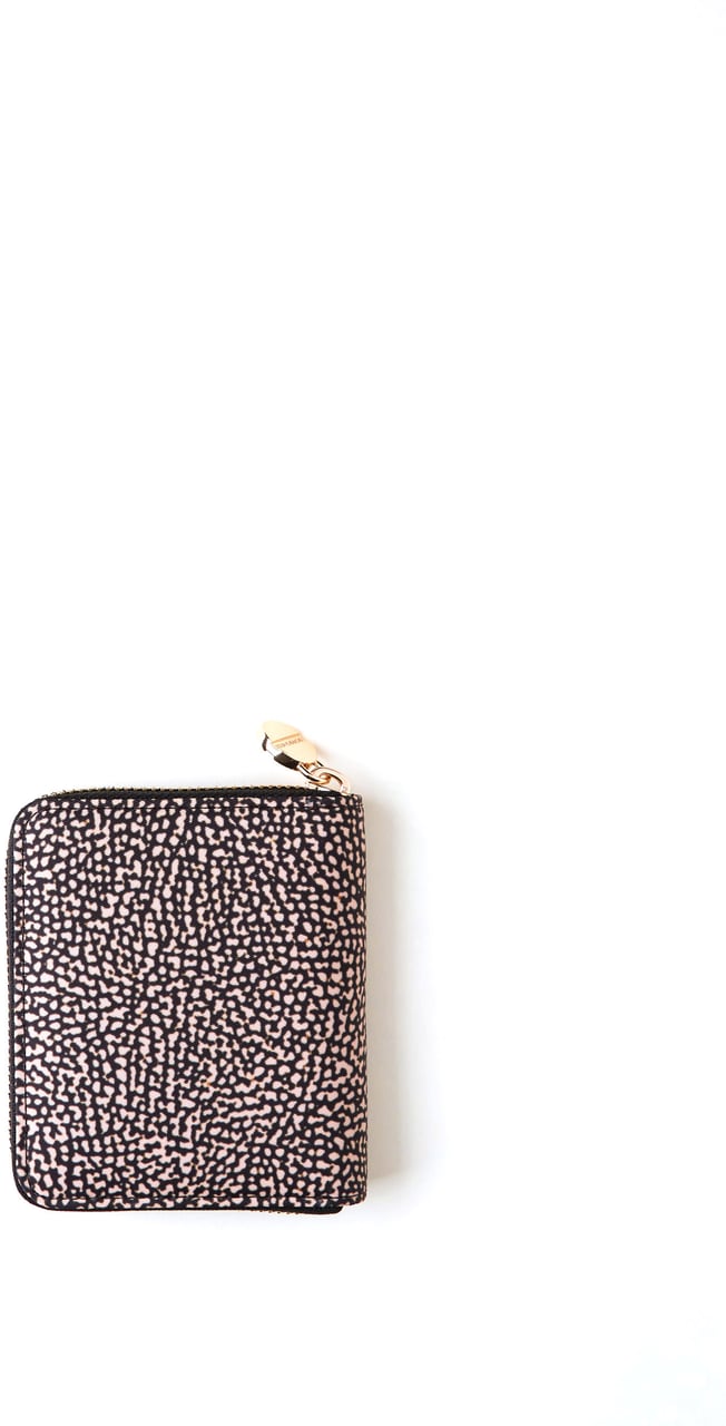 Borbonese SMALL ZIP-AROUND WALLET Bruin