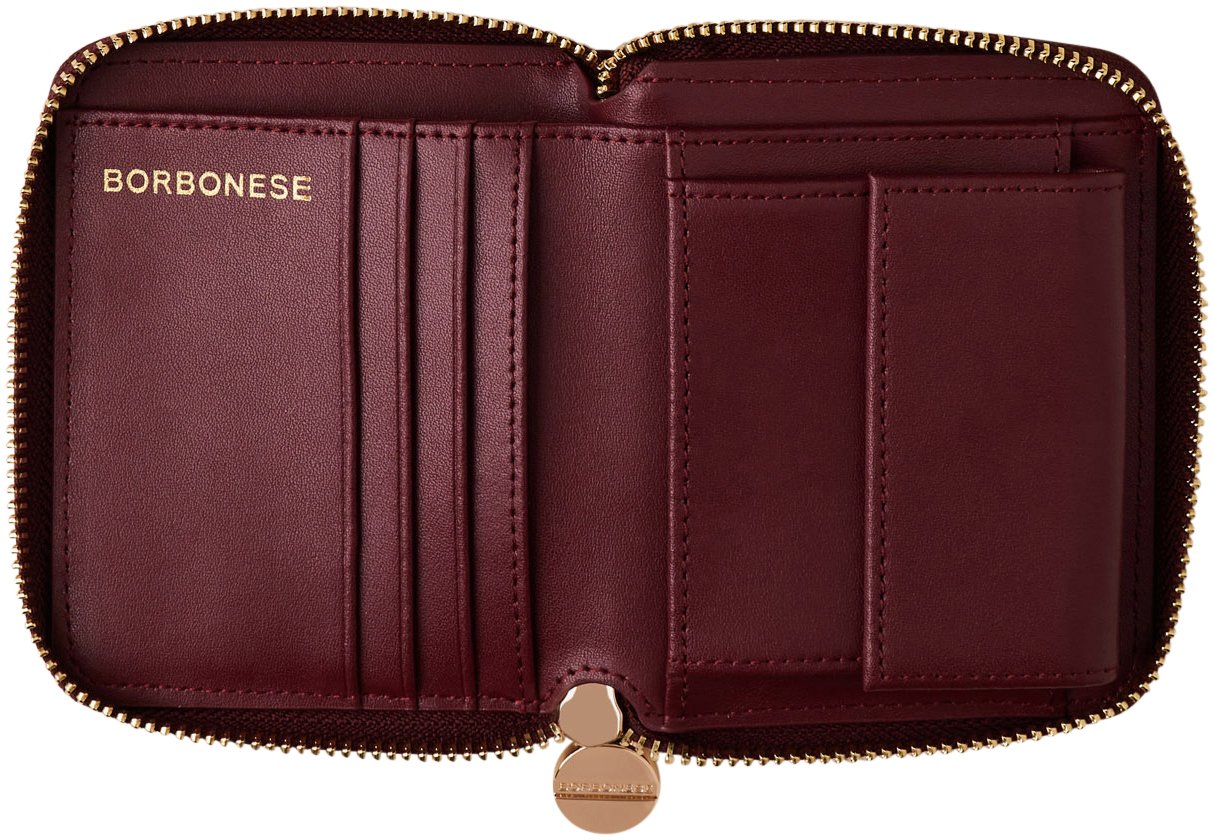 Borbonese SMALL ZIP-AROUND WALLET Rood