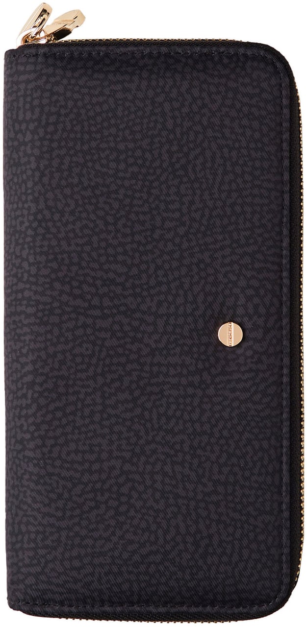 Borbonese DOUBLE ZIP-AROUND LARGE WALLET Bruin