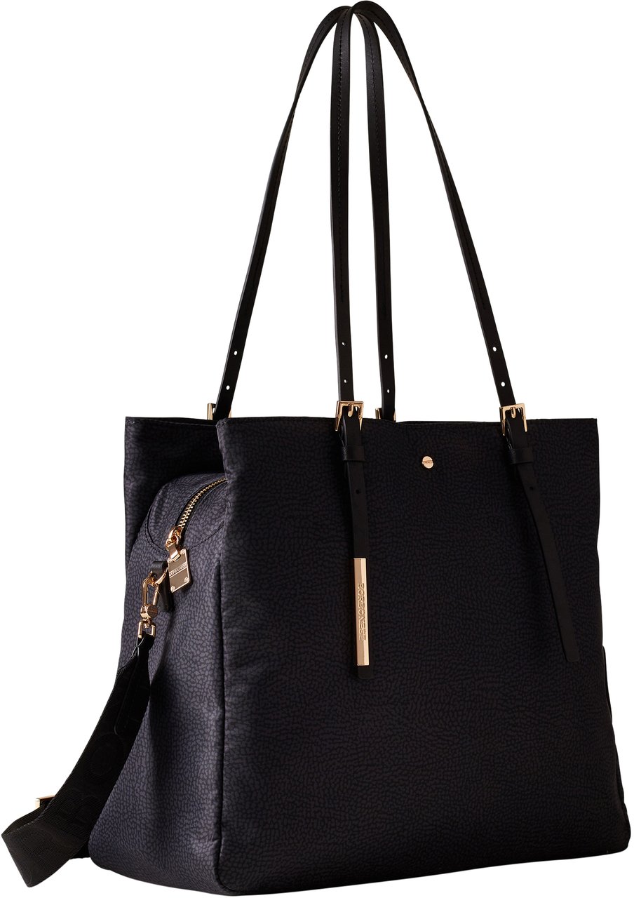 Borbonese L’ECOLE SHOPPING BAG Zwart