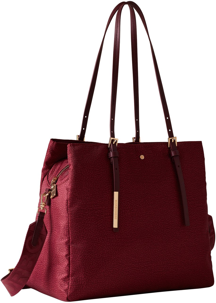 Borbonese L’ECOLE SHOPPING BAG Rood
