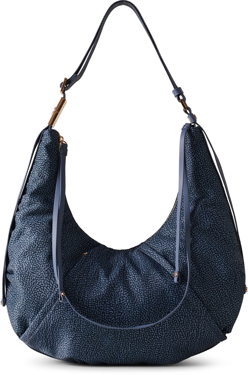 Borbonese FOLD HOBO MEDIUM Blauw