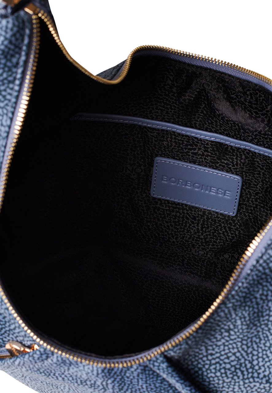 Borbonese FOLD HOBO MEDIUM Blauw