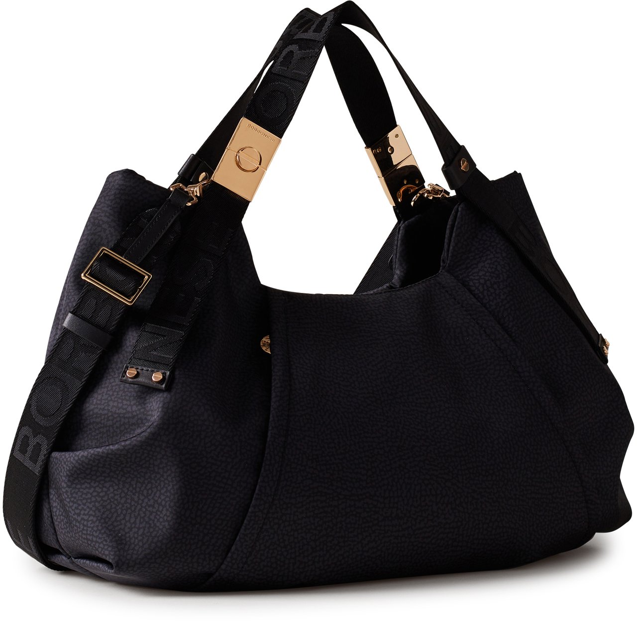 Borbonese FOLD MEDIUM DUFFLE BAG Zwart