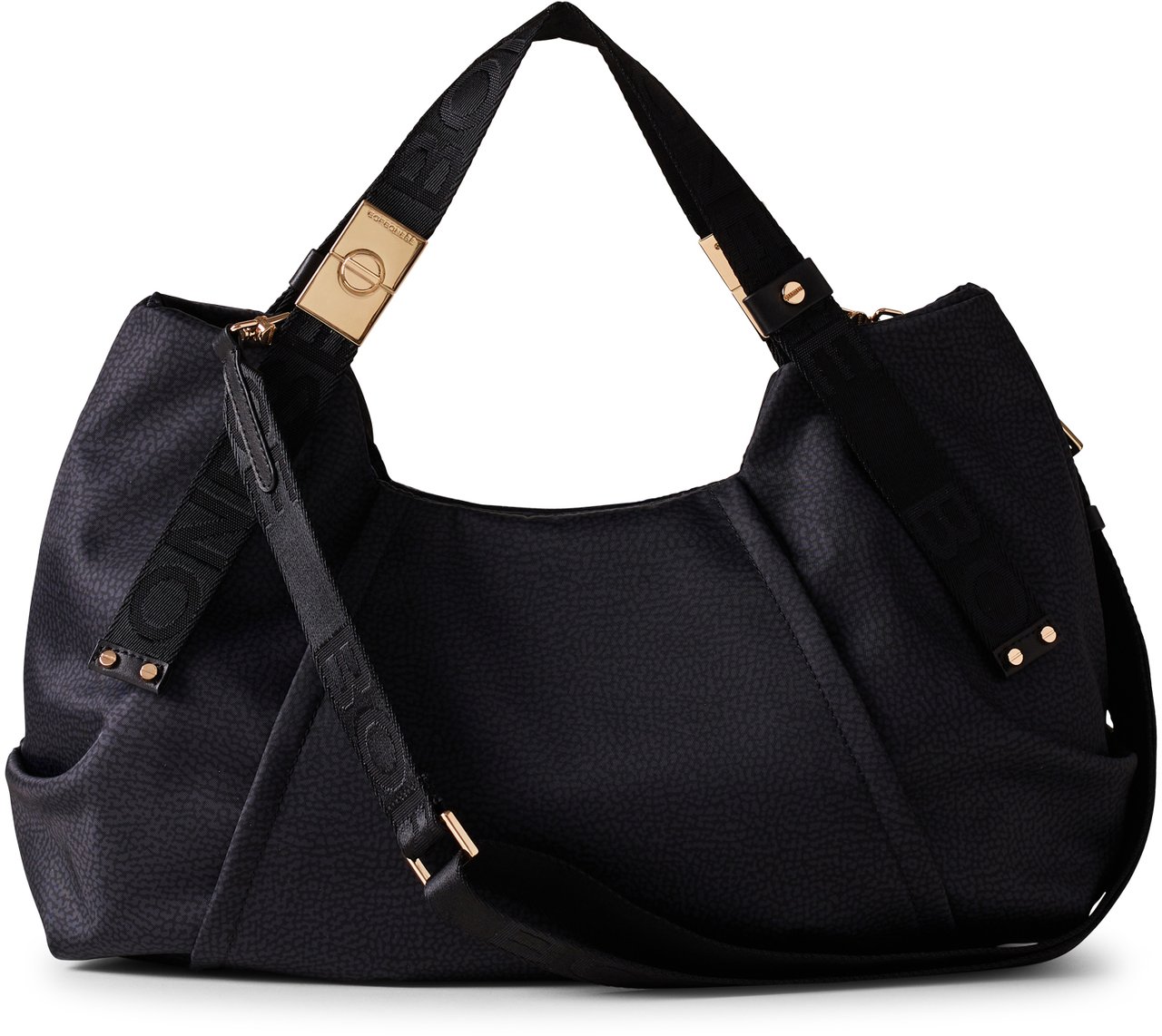Borbonese FOLD MEDIUM DUFFLE BAG Zwart
