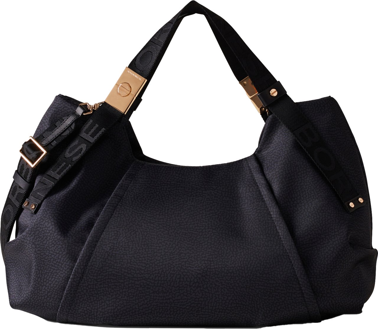 Borbonese FOLD MEDIUM DUFFLE BAG Zwart
