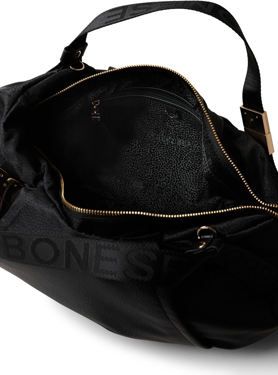 Borbonese FOLD MEDIUM DUFFLE BAG Zwart
