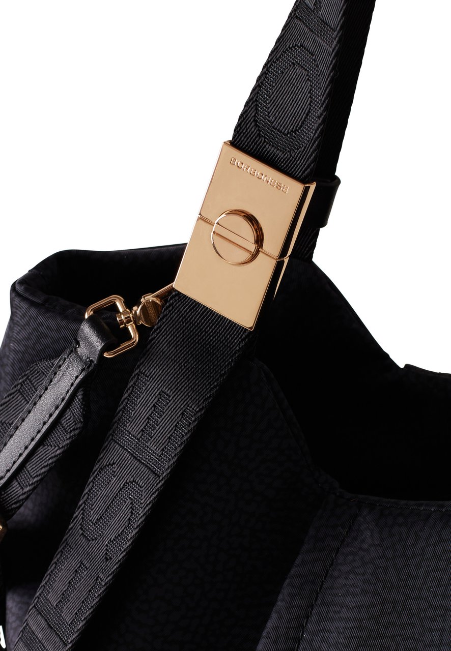 Borbonese FOLD MEDIUM DUFFLE BAG Zwart