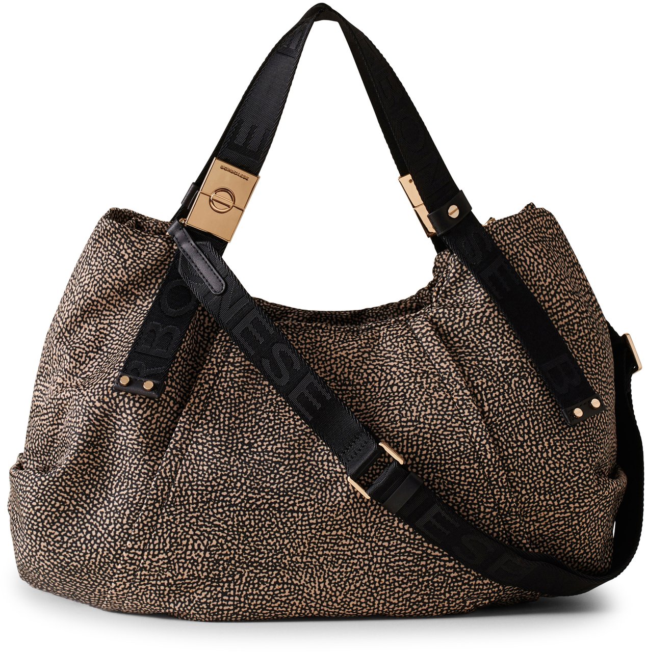 Borbonese FOLD MEDIUM DUFFLE BAG Bruin