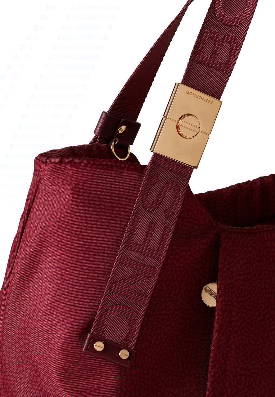 Borbonese FOLD MEDIUM DUFFLE BAG Rood