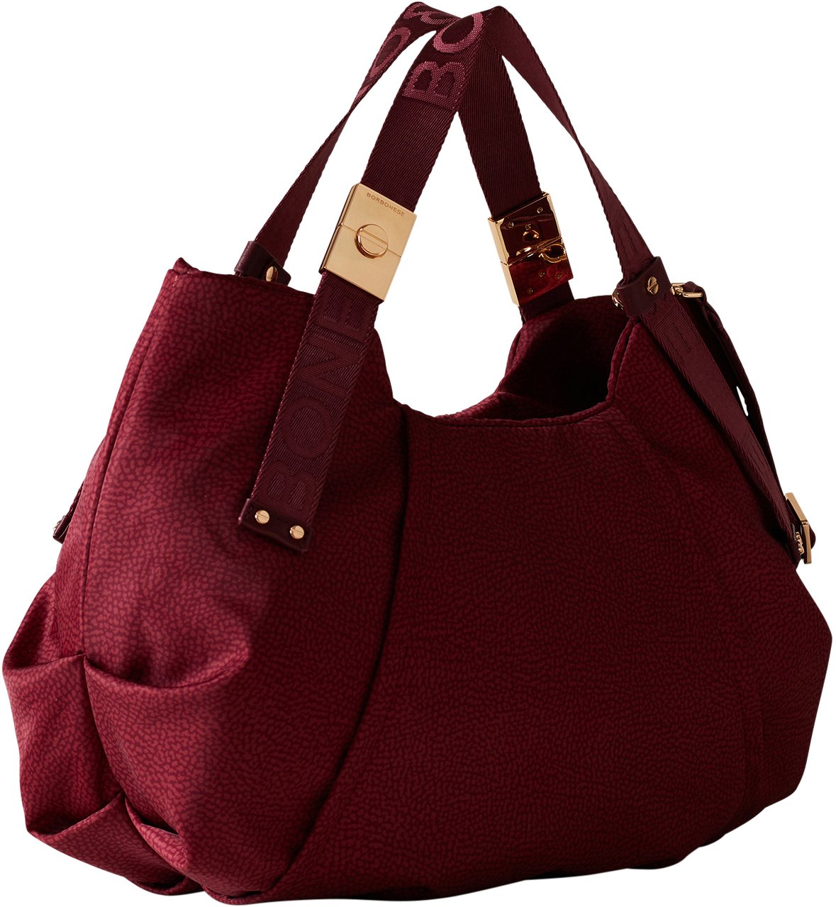 Borbonese FOLD MEDIUM DUFFLE BAG Rood