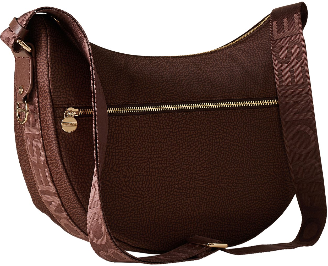 Borbonese ECO LINE LUNA MID-SIZE BAG Maroon