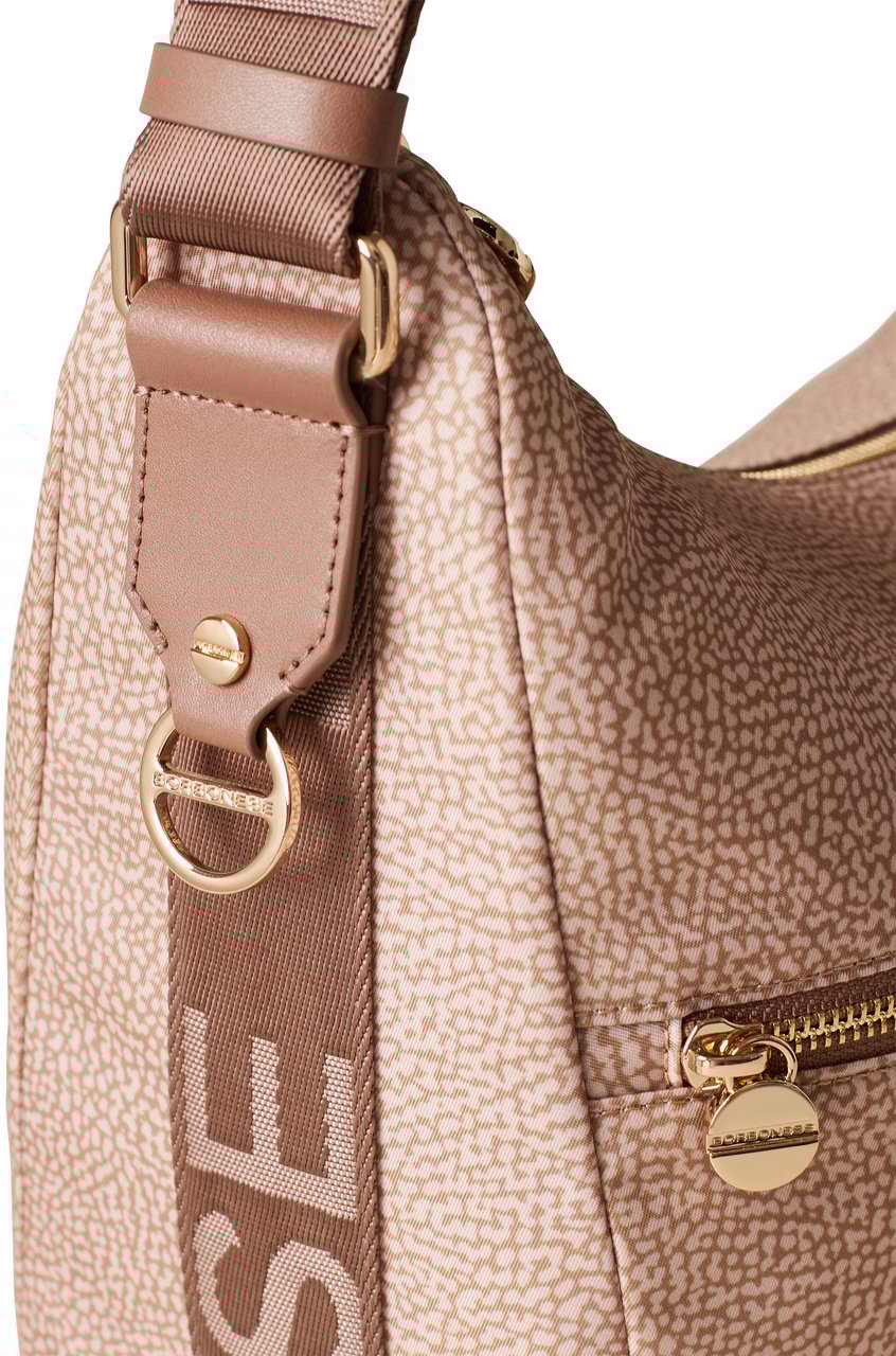 Borbonese ECO LINE LUNA MEDIUM BAG Beige