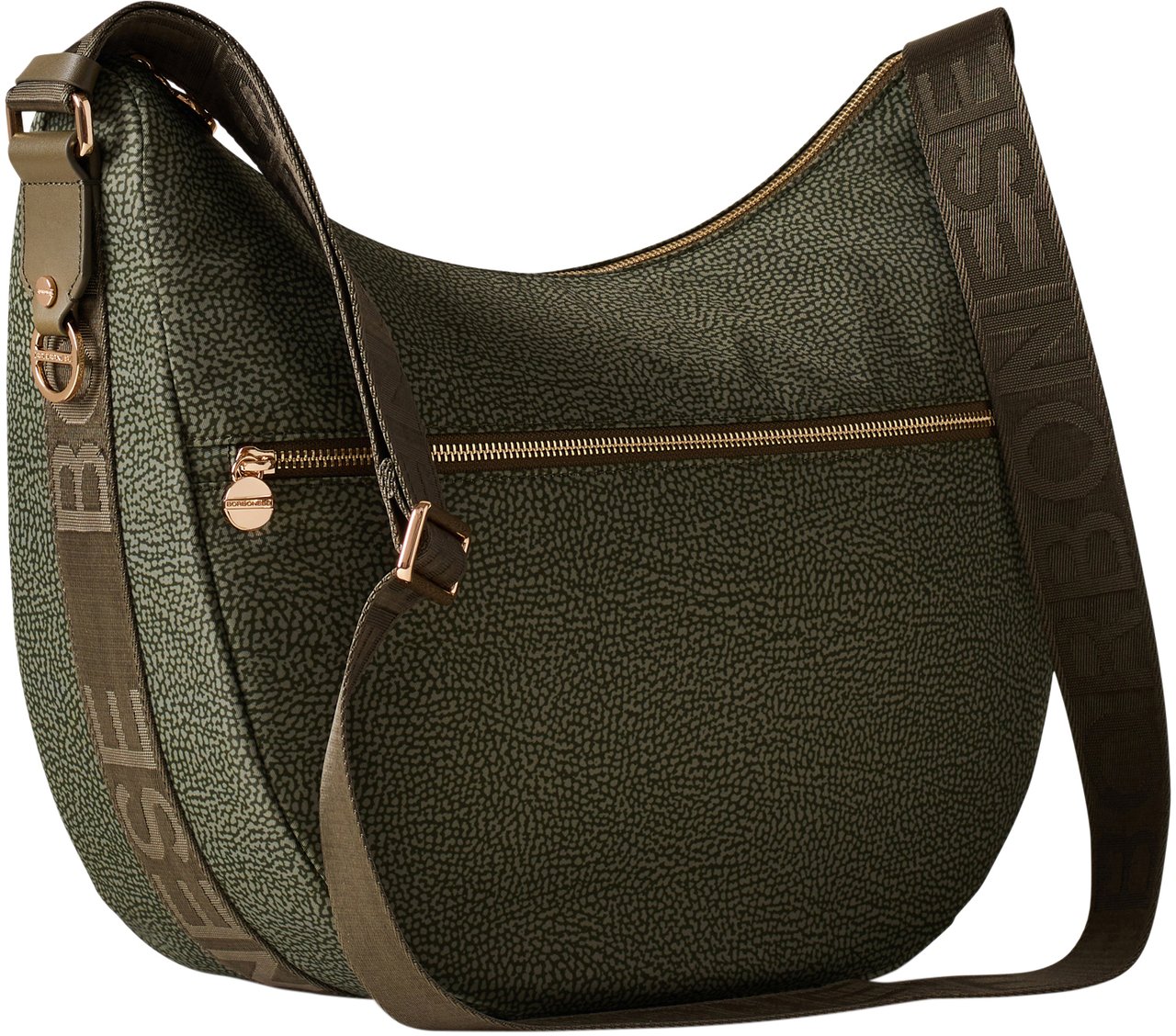 Borbonese ECO LINE CROSS-BODY MEDIUM Groen