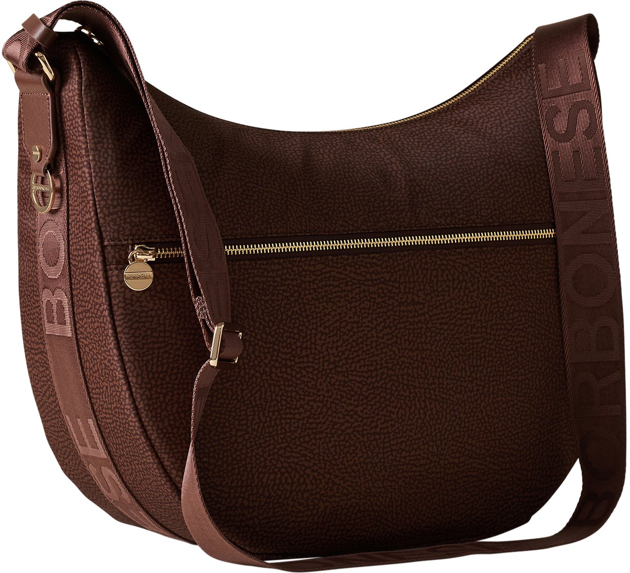 Borbonese ECO LINE LUNA MEDIUM BAG Maroon