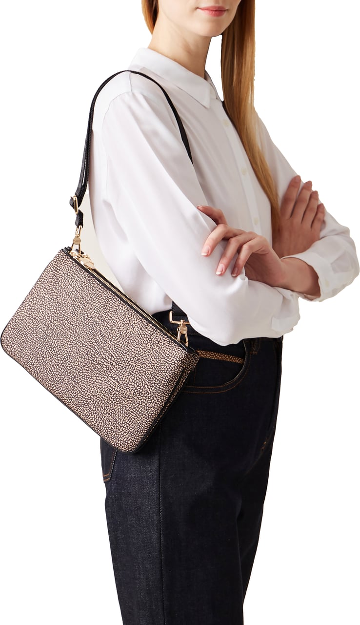 Borbonese ECO LINE SMALL CROSSBODY BAG Bruin
